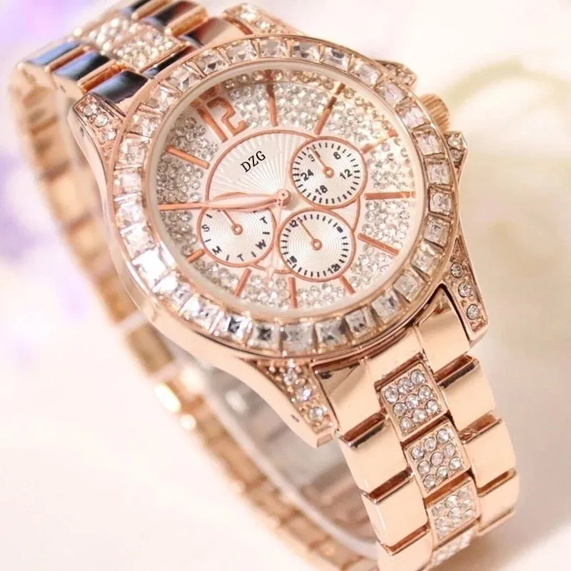 Rhinestone diamond watch for women