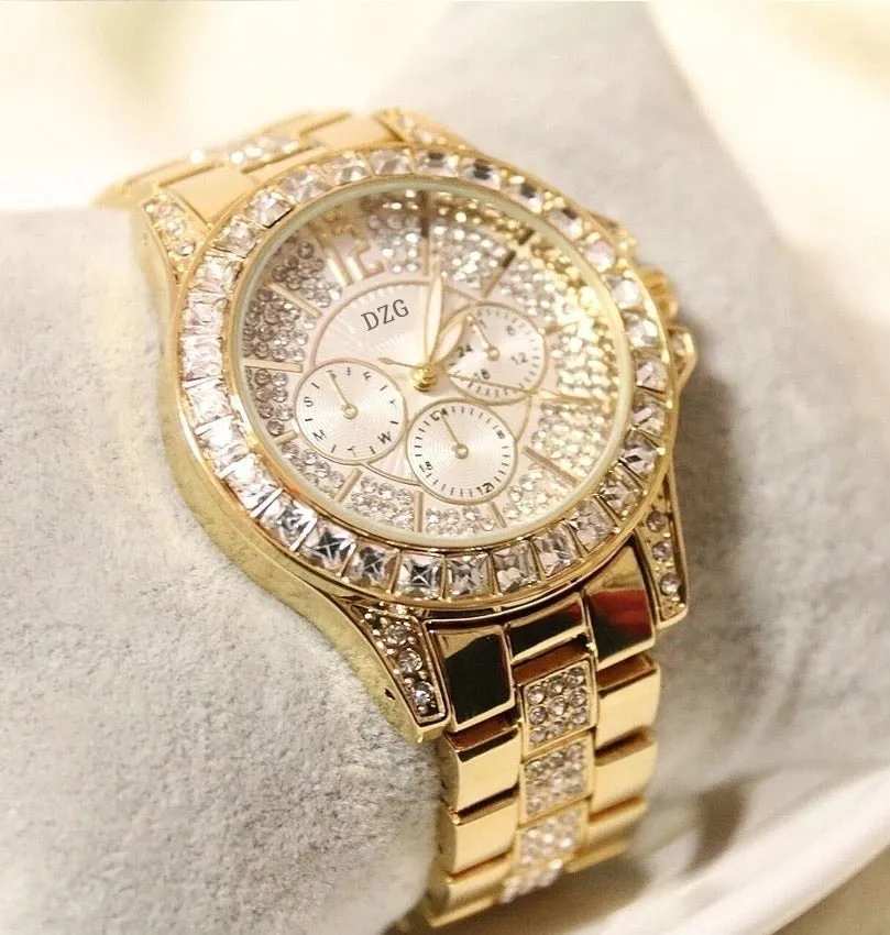 Rhinestone diamond watch for women