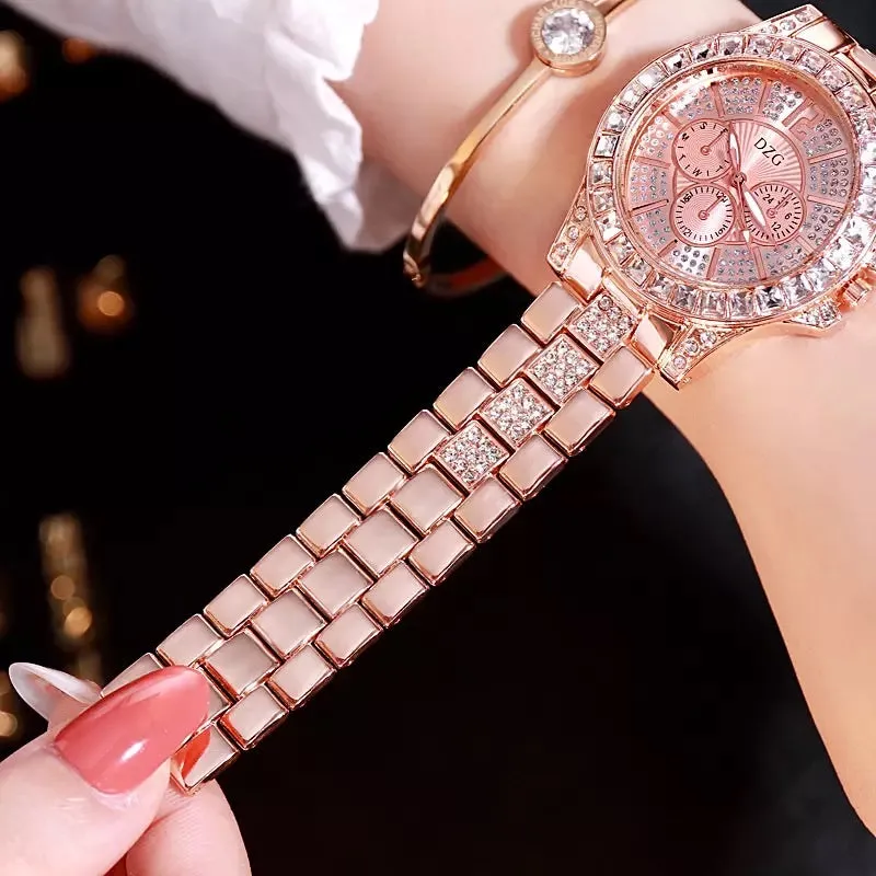 Rhinestone diamond watch for women