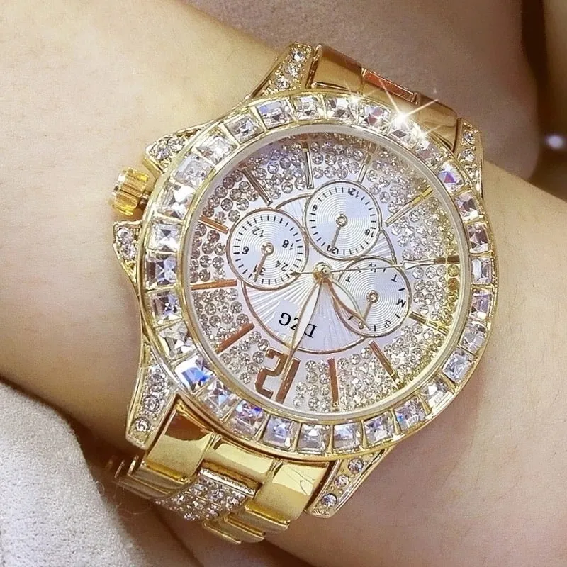 Rhinestone diamond watch for women