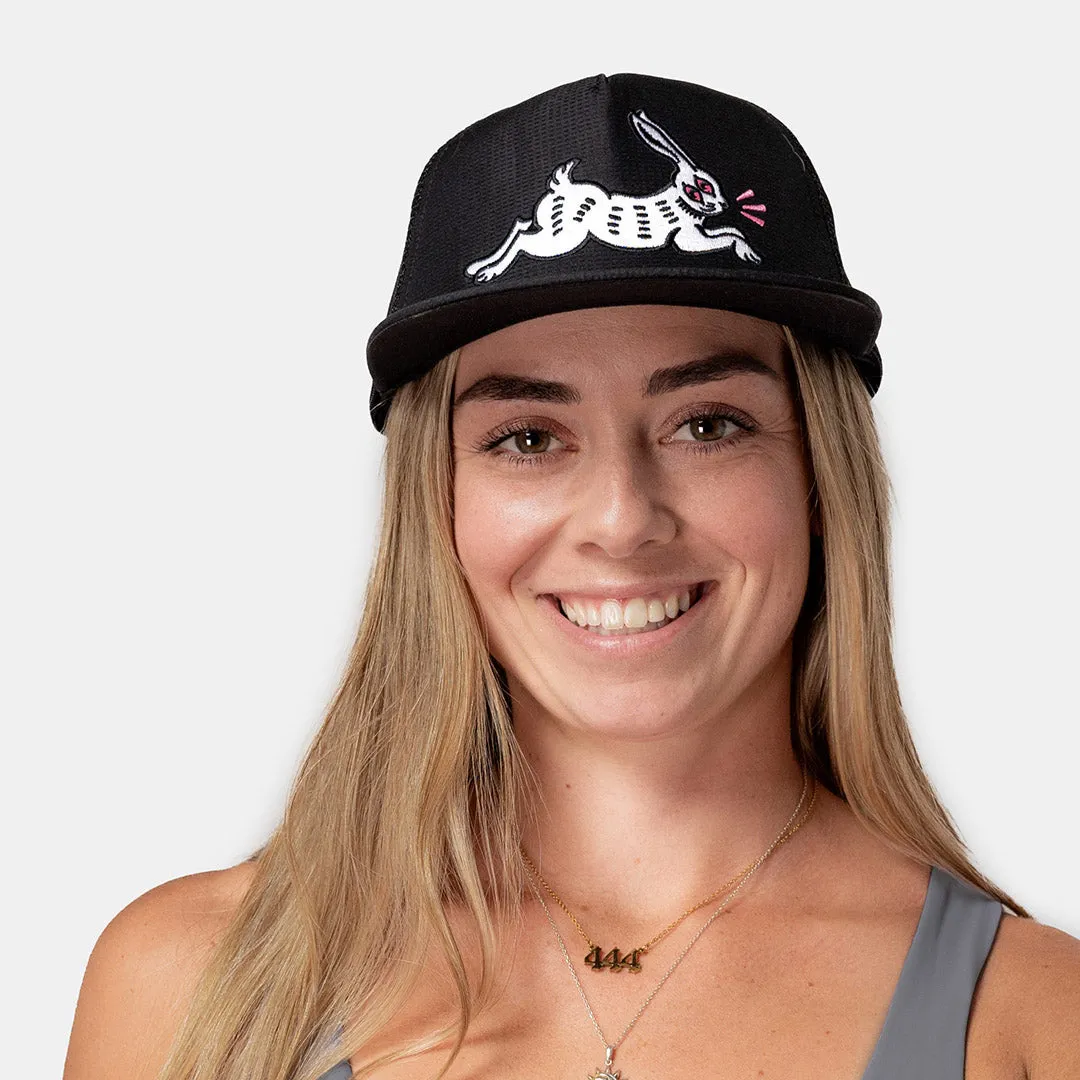 Rnnr Running Trucker Hat - All Luck Black