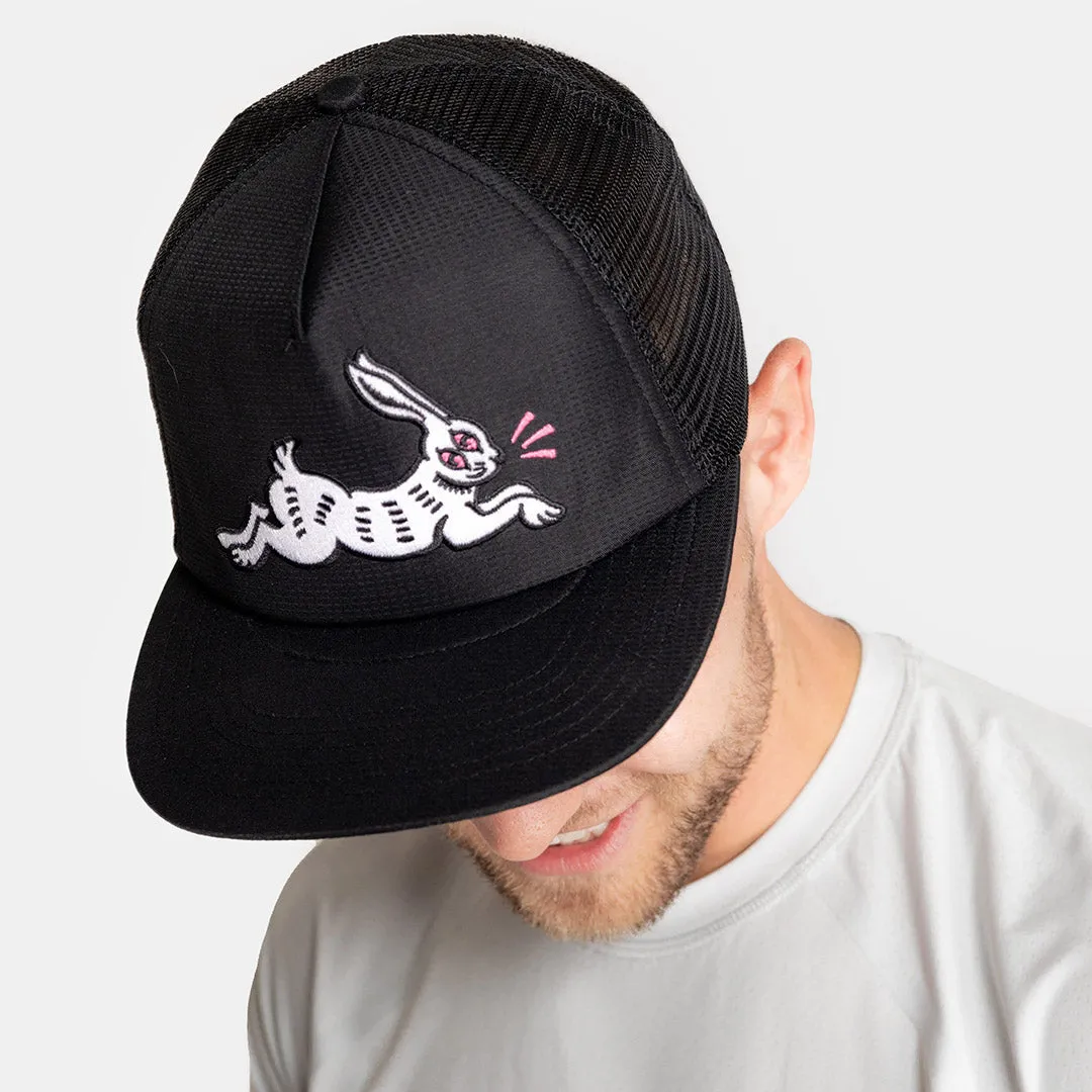 Rnnr Running Trucker Hat - All Luck Black