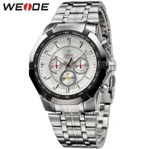 sale! WEIDE Men's Fashion White Watch Japan Quartz Watches Military Fashion & Casual Diver for Men Wristwatch 12-month Guarantee