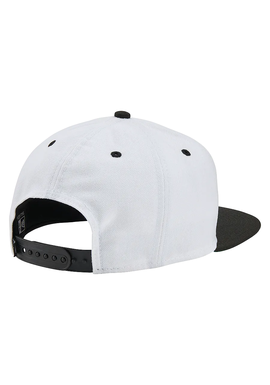 Society Snapback Hat - White / Black