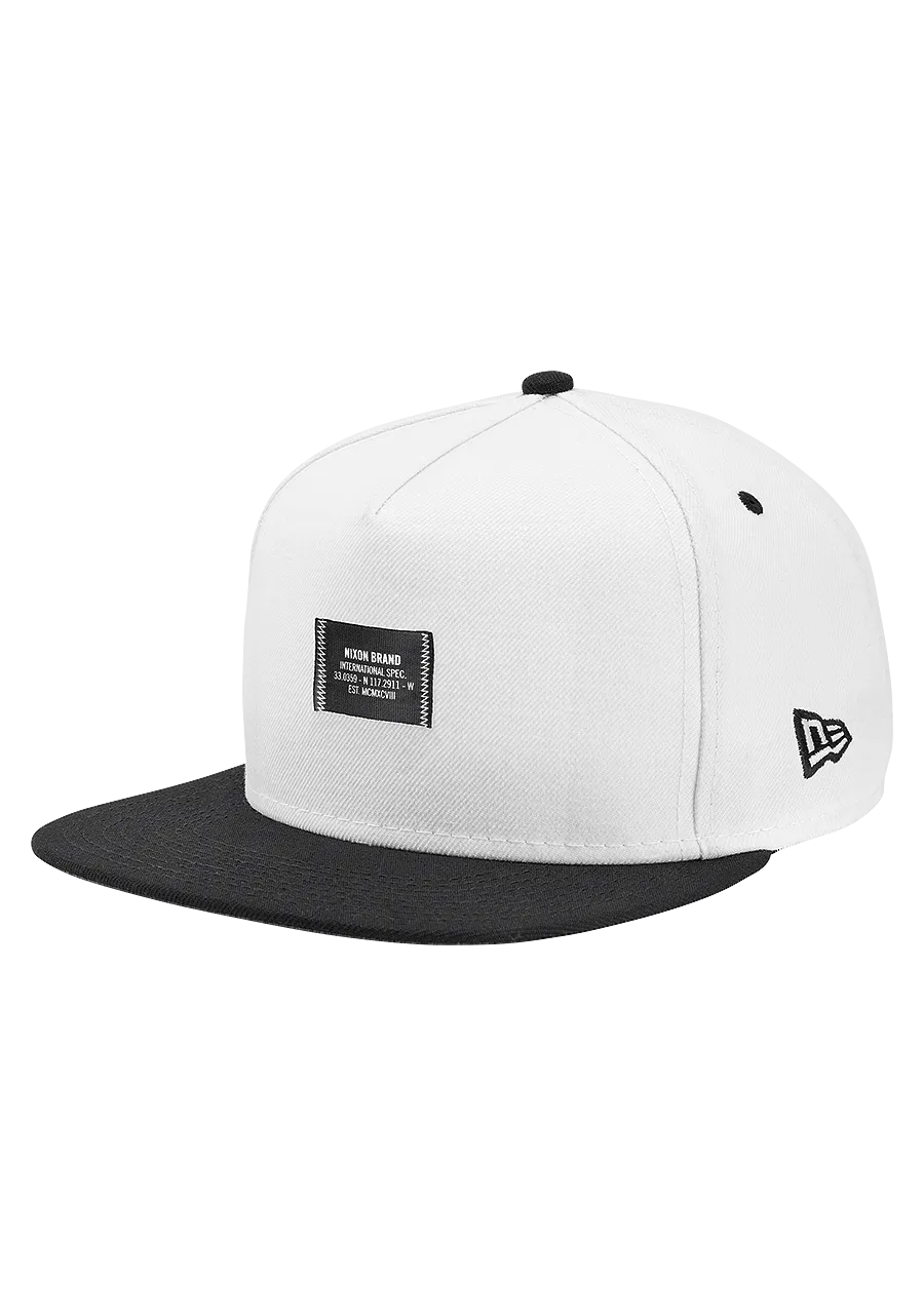 Society Snapback Hat - White / Black