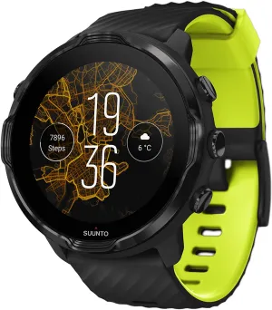 Suunto 7 Black Lime GPS Smartwatch With Versatile Sports Experience (SS050379000)