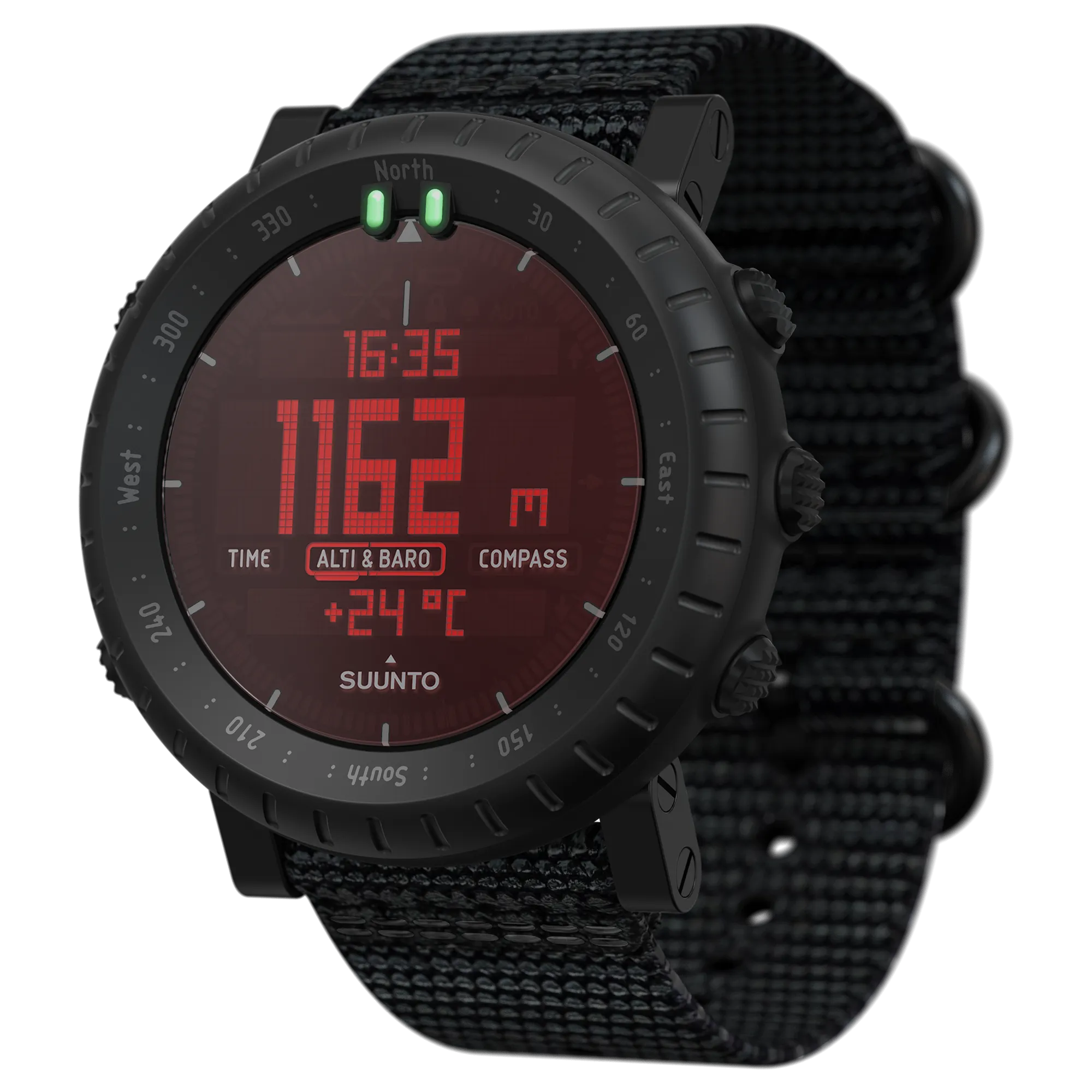 Suunto CORE Alpha Stealth Smartwatch Black with Compass and Altimeter and Barometer (SS050504000)