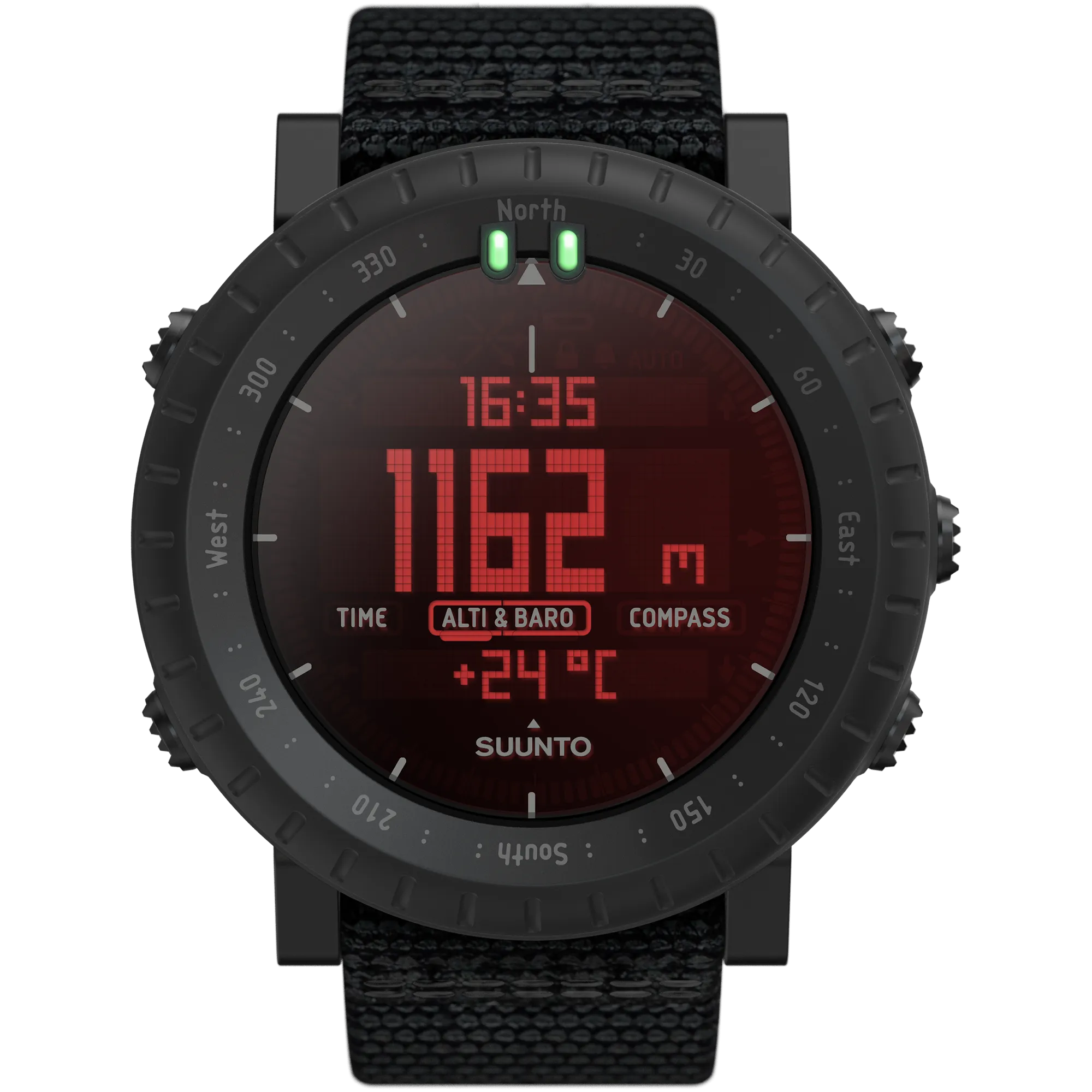 Suunto CORE Alpha Stealth Smartwatch Black with Compass and Altimeter and Barometer (SS050504000)