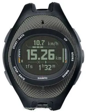 Suunto X9Mi - Military - GPS Cross Trainer - Negative Display - Black Elastomer