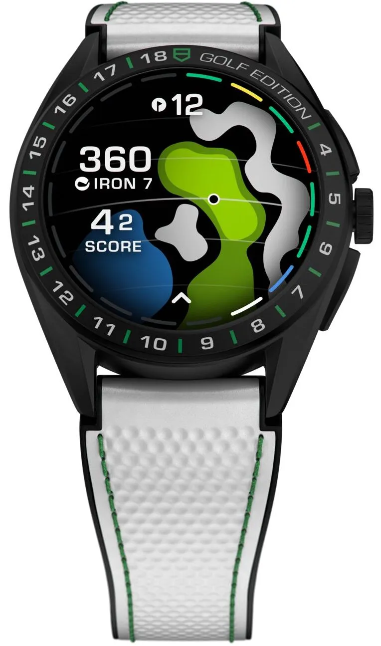 TH Watch Connected Calibre E4 45 Golf Edition Rubber