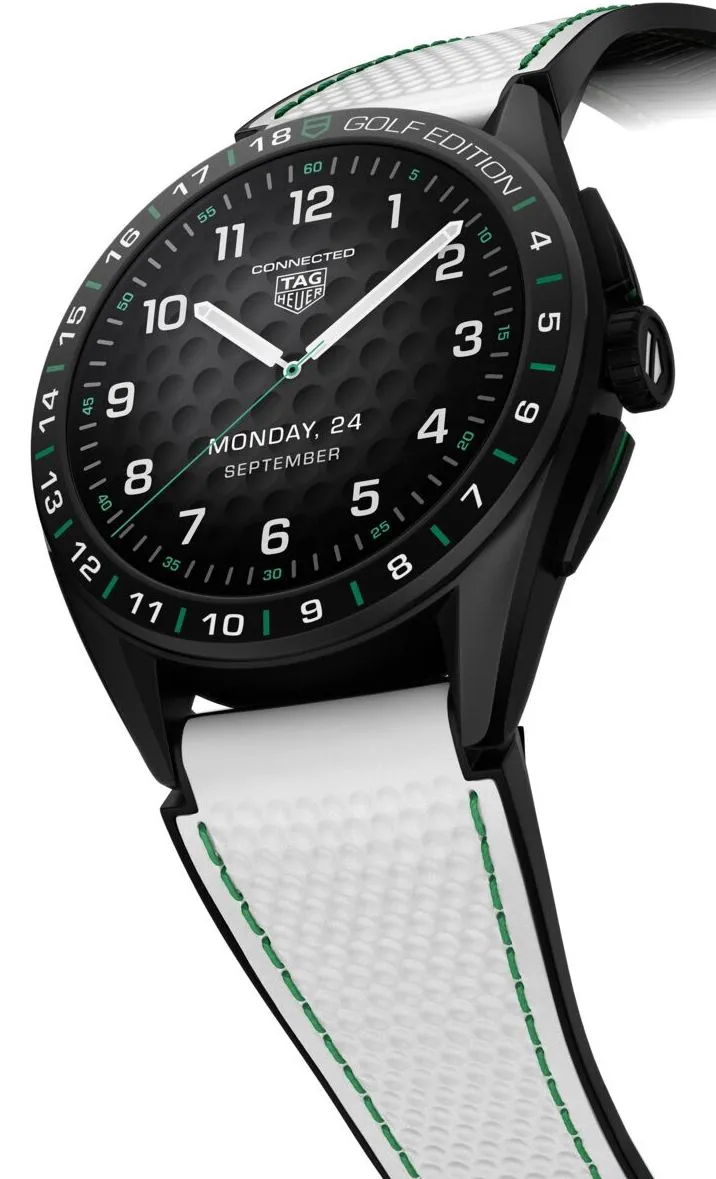 TH Watch Connected Calibre E4 45 Golf Edition Rubber