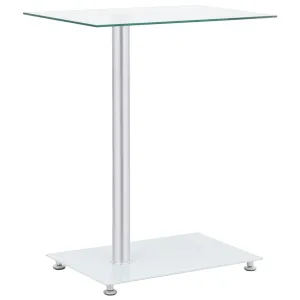 U-Shaped Side Table Transparent 45x30x58 cm Tempered Glass