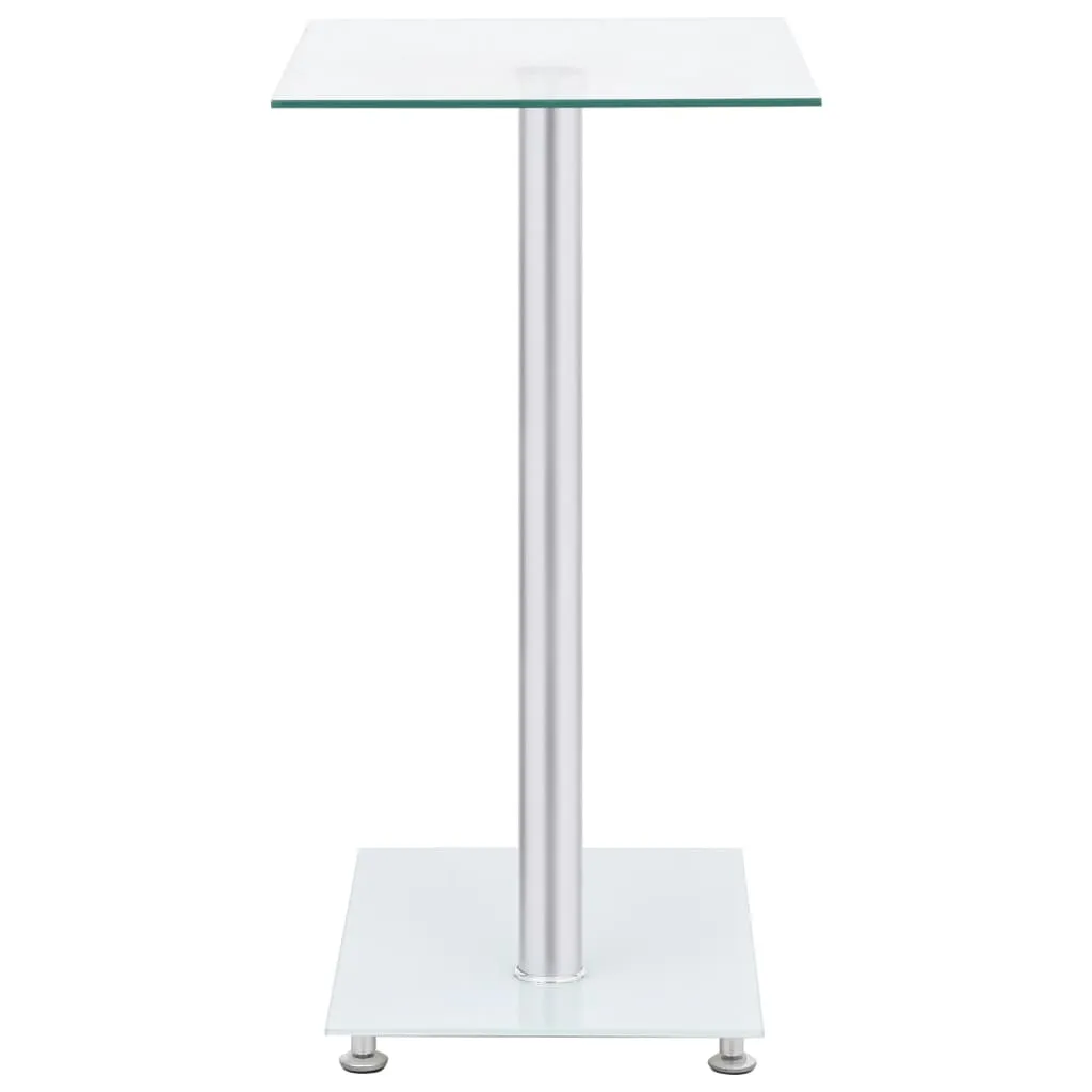 U-Shaped Side Table Transparent 45x30x58 cm Tempered Glass