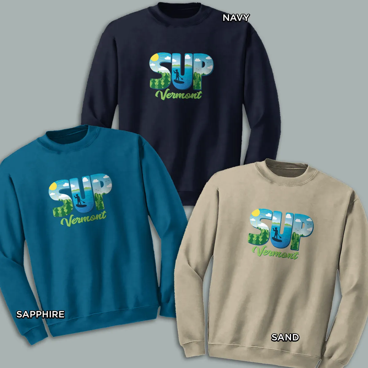 Vermont SUP Stand Up Paddleboard Sweatshirt Adult Unisex S-XXL